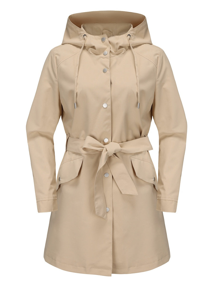 Removable Cap Water Proof Long Sleeve Thin Zipper Jackets