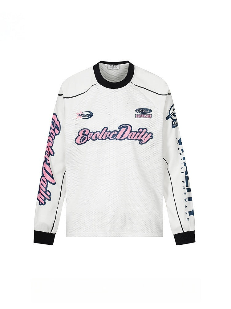 Liber Autumn Neutral wear Printed Letter T-shirts