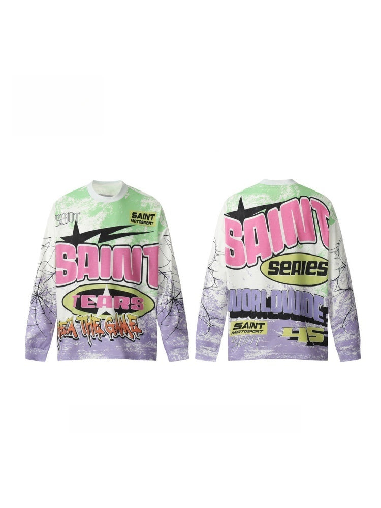 Liber Autumn Neutral wear Printed Letter T-shirts