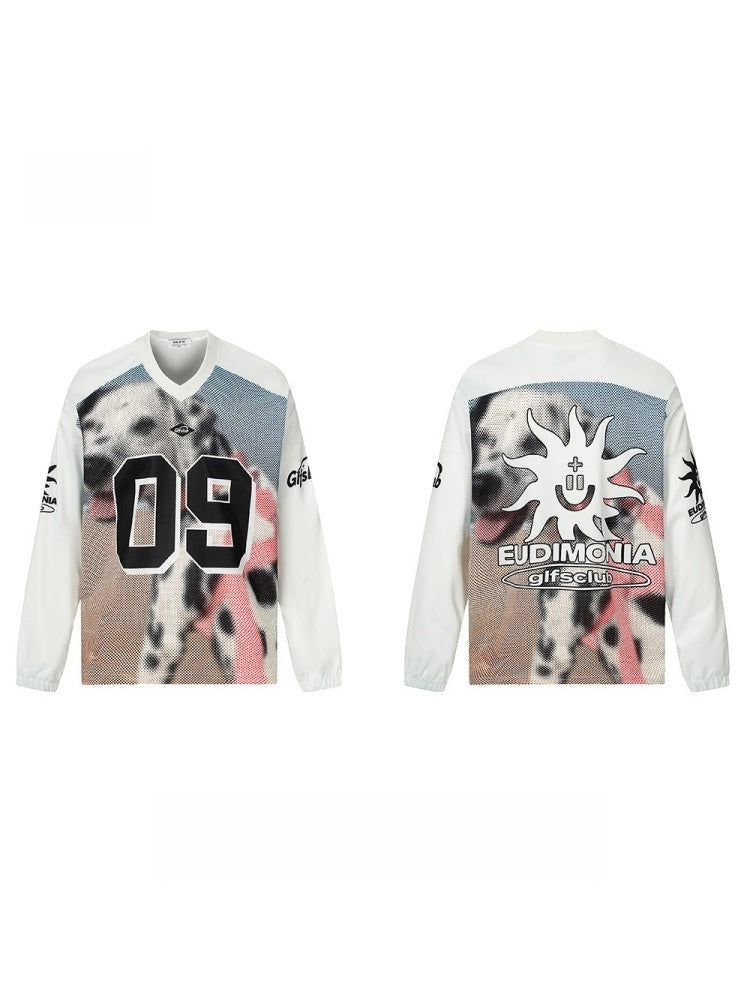 Liber Autumn Neutral wear Printed Letter T-shirts