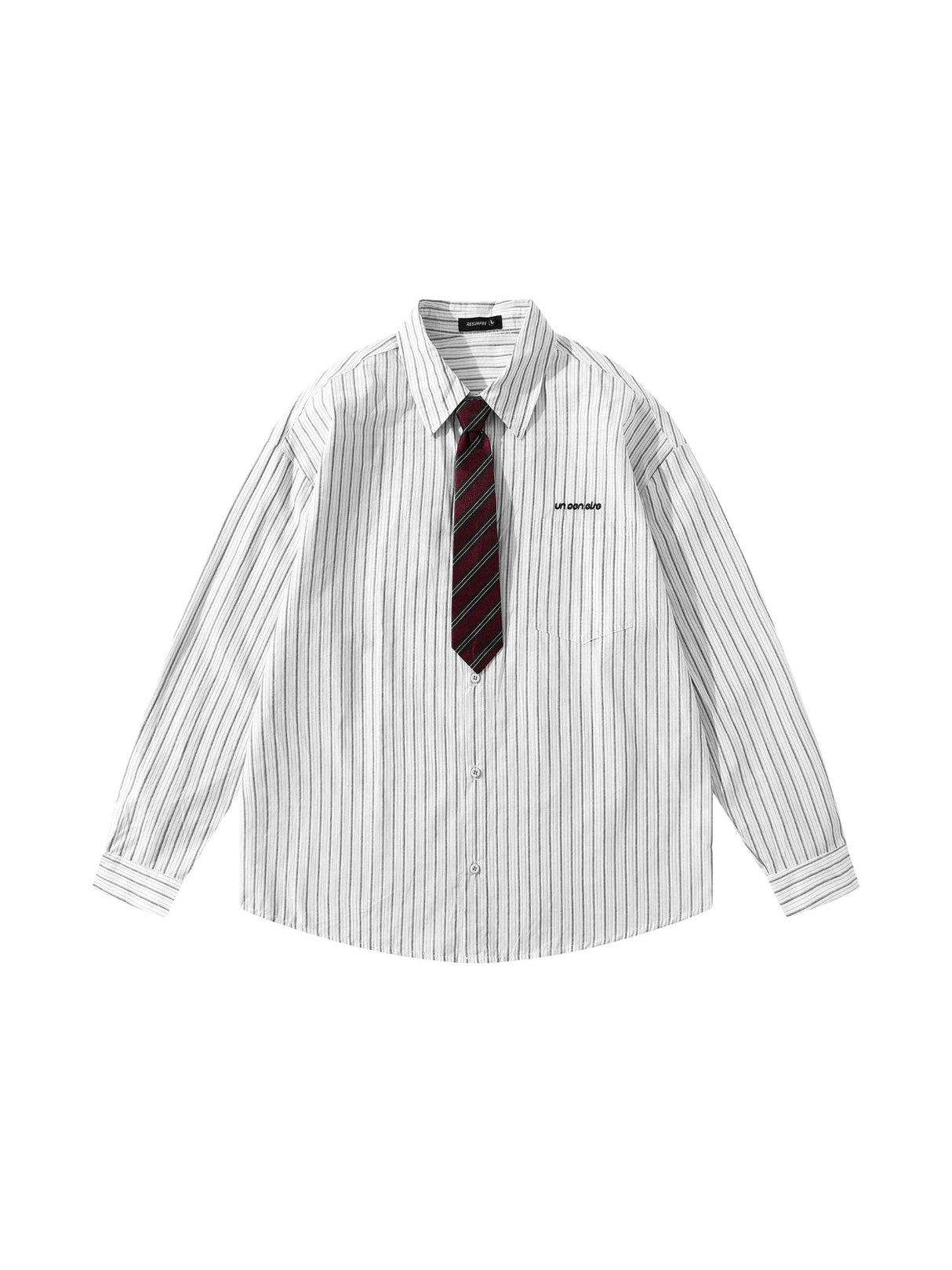 Liber Autumn Neutral wear Tie Stripes Shirts