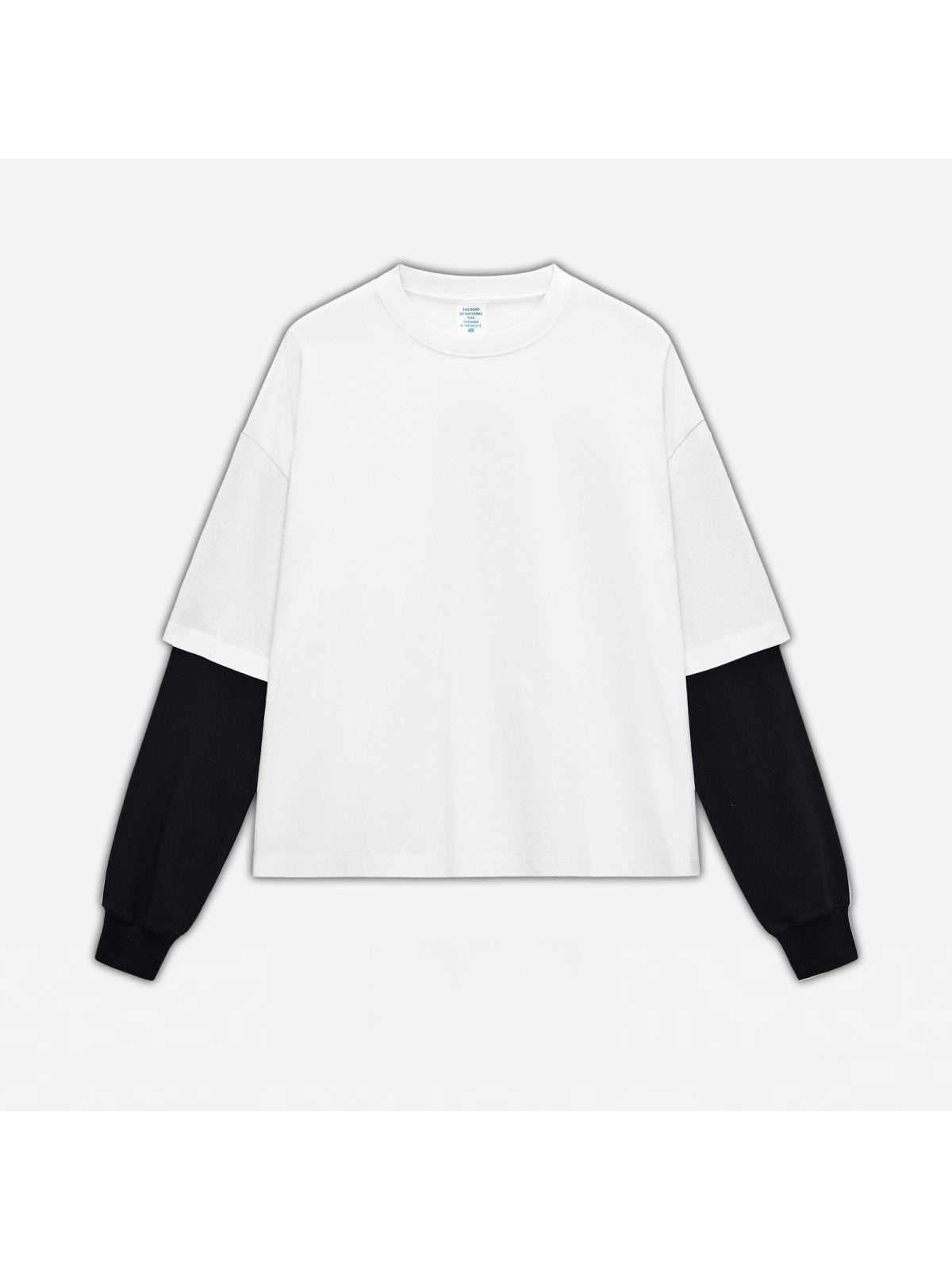 Liber Autumn Neutral wear Color matching Solid Color T-shirts