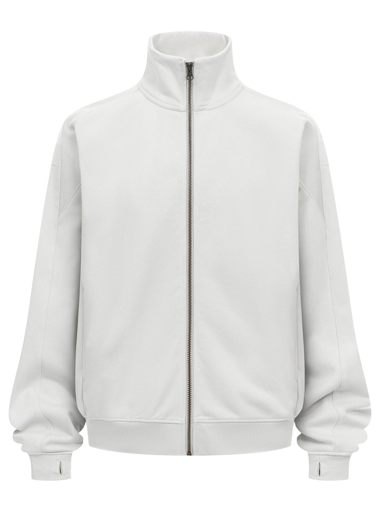 Liber Autumn Neutral wear Zipper decoration Solid Color Sweatshirts&Hoodies