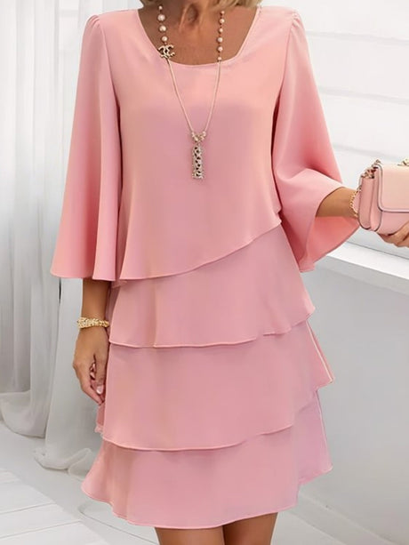 Liber Summer Women's Splicing Midi Dresses