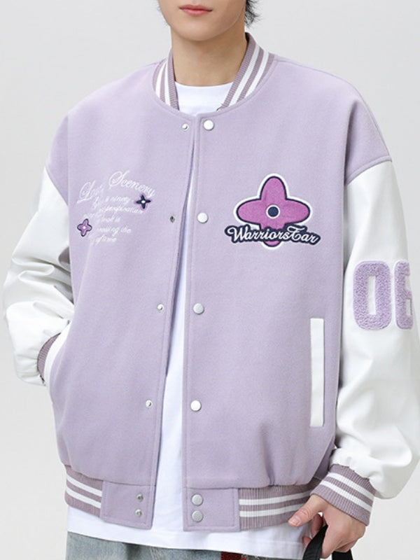 Liber Autumn Neutral wear Embroidery Color matching Jackets