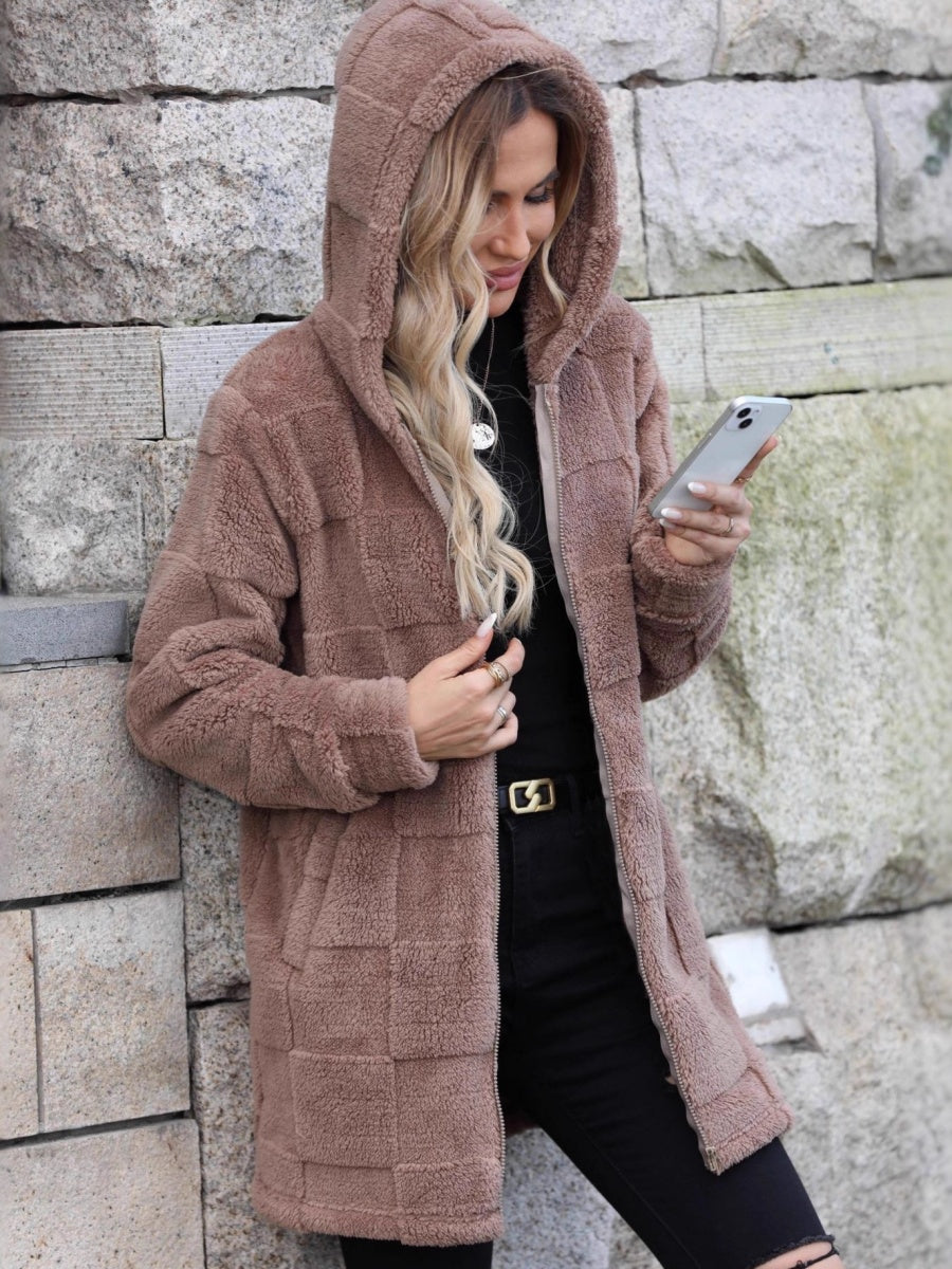 Cardigan Pockets Hooded Jacket