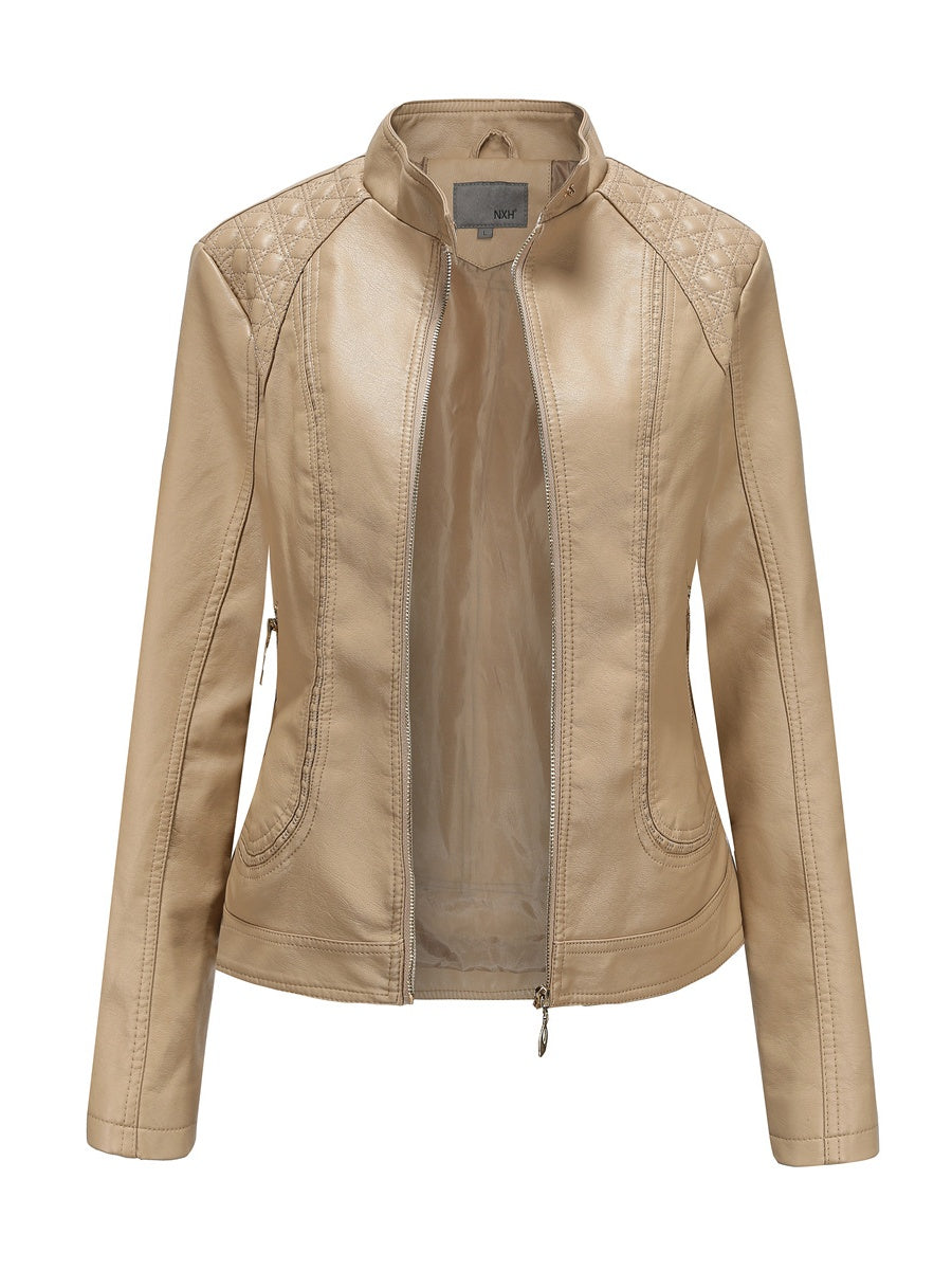 Street Cool Loose Studs Leather Jacket