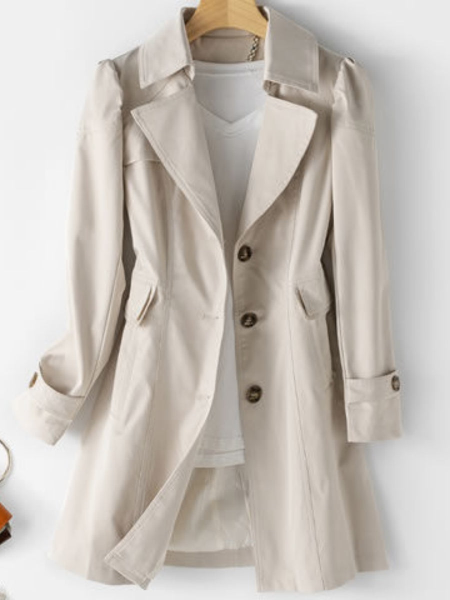 Trench-coats droits mi-longs
