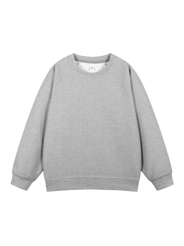 Liber Autumn Neutral wear Splicing Solid Color Sweatshirts&Hoodies