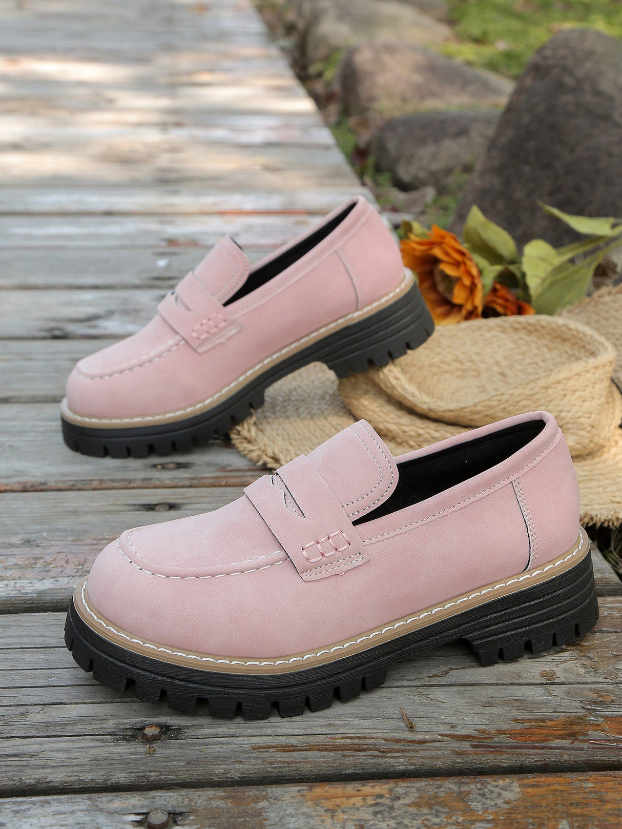 Liber Four Seasons Thick-soled Women's Slip-On Loafers