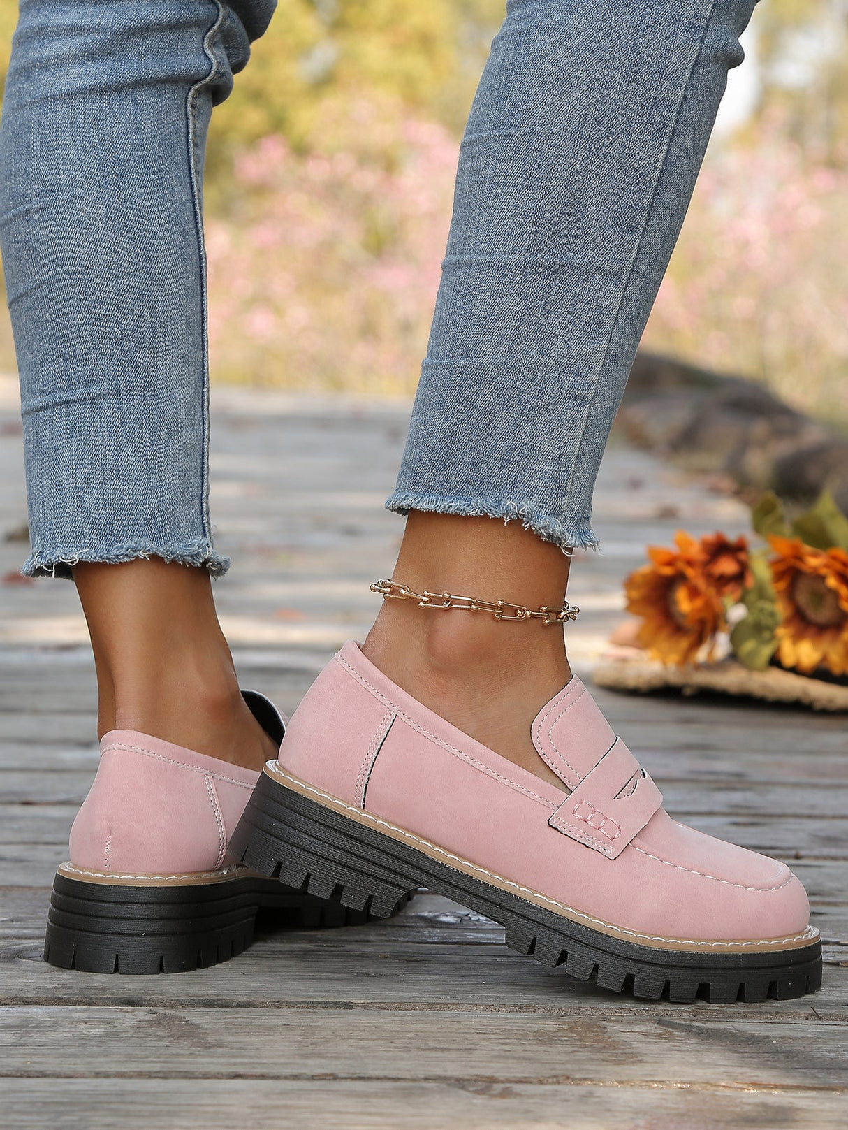 Liber Four Seasons Thick-soled Women's Slip-On Loafers