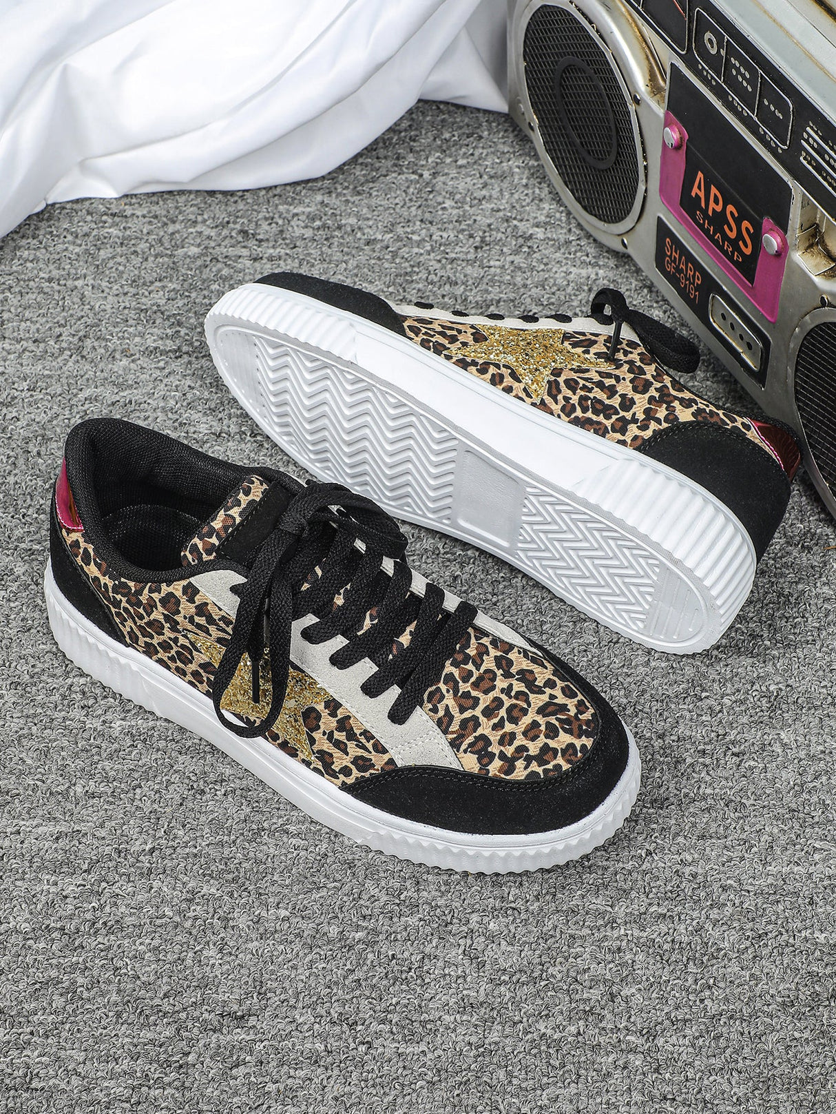 Liber Four Seasons Leopard Print Unisex Casual Sports Shoes