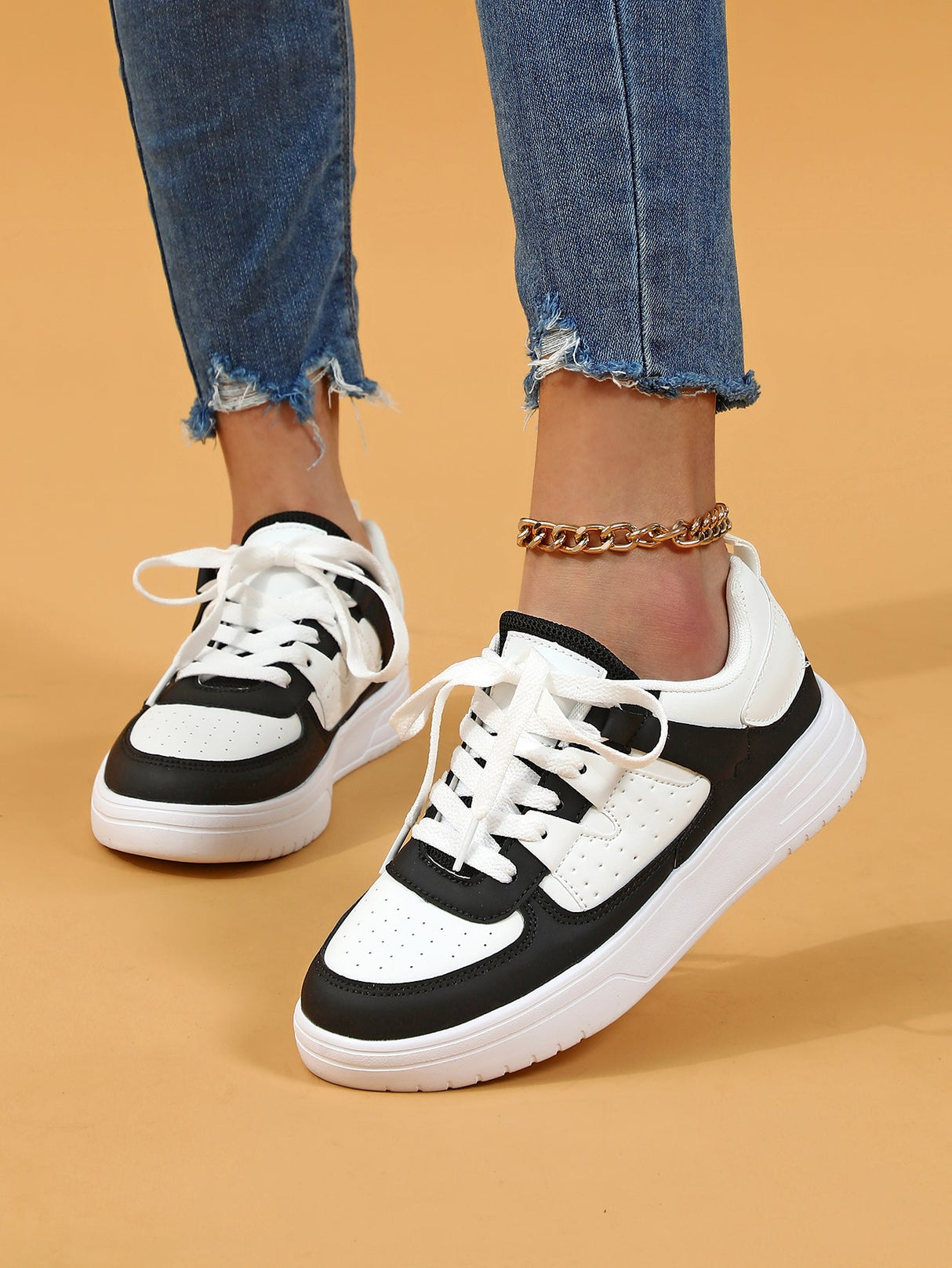 Liber Four seasons women's shoes color matching ladies sneakers