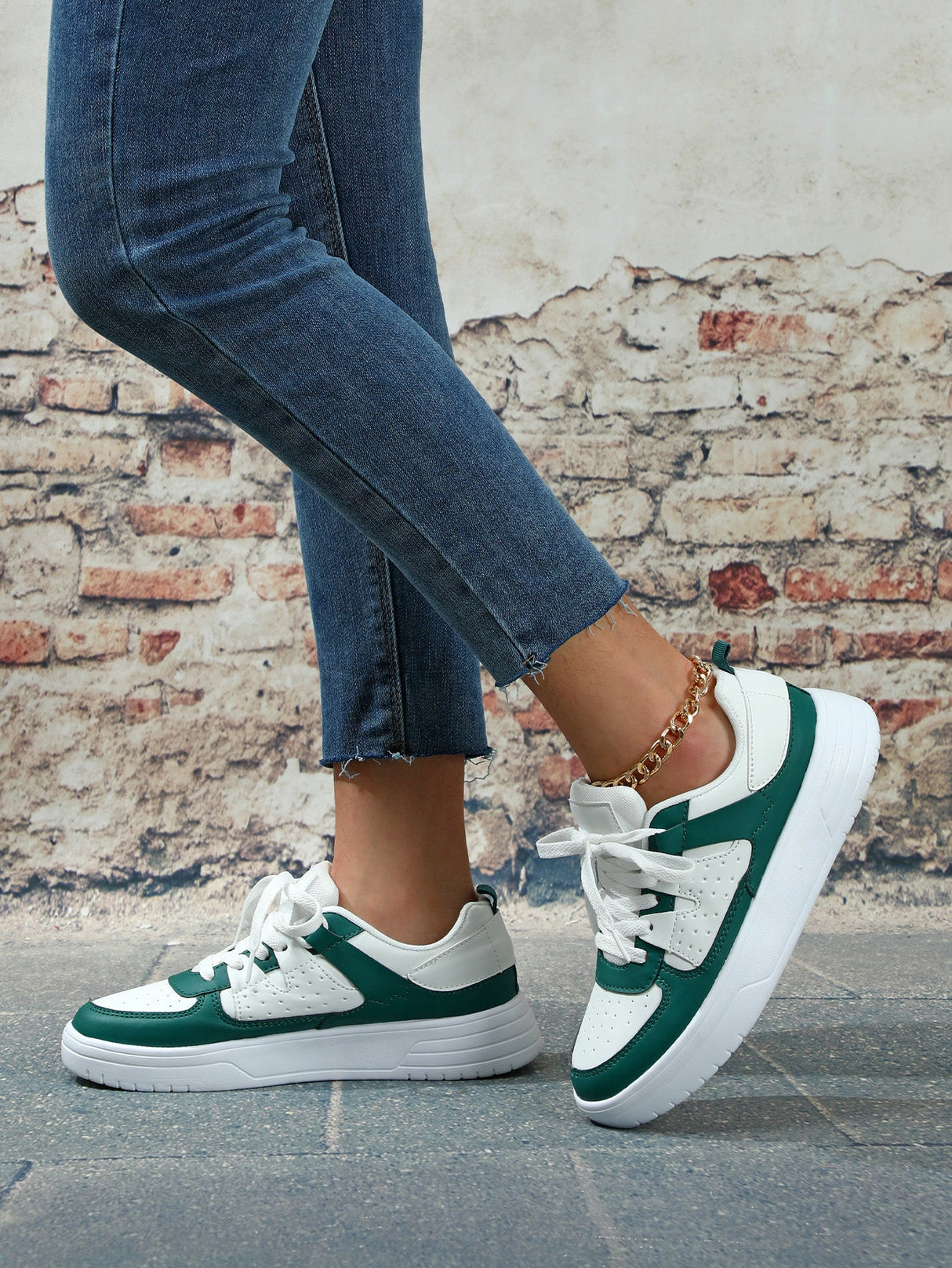 Liber Four seasons women's shoes color matching ladies sneakers