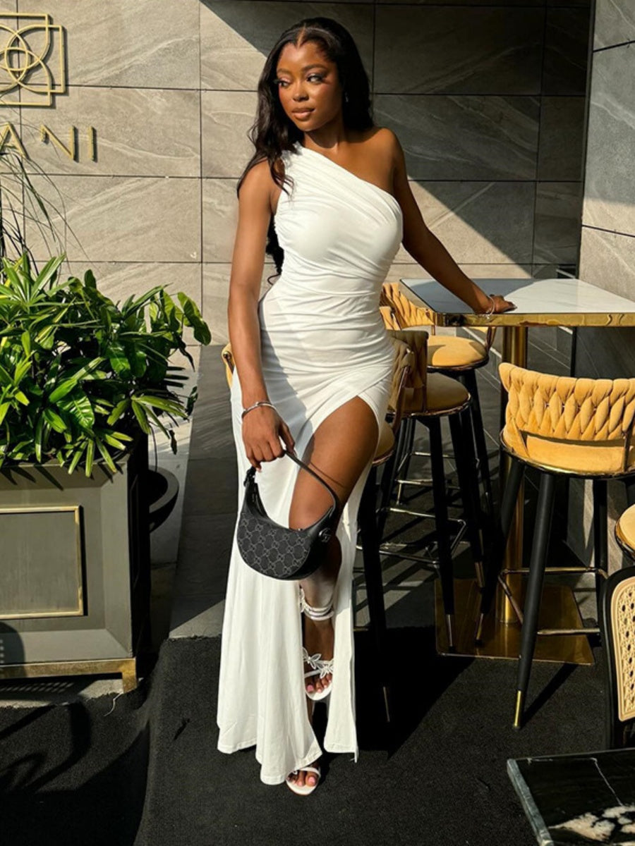 Liber Autumn Women's Pleated Solid Color Midi Dresses