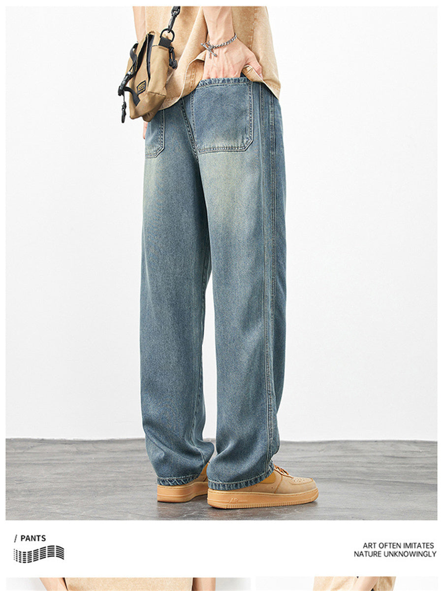 Liber Summer Men's Pocket decoration Jeans