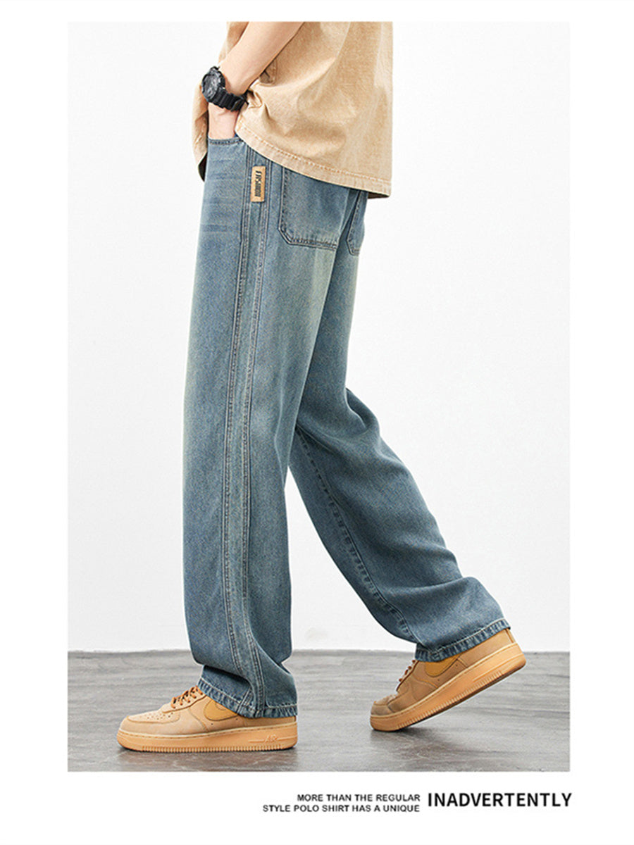 Liber Summer Men's Pocket decoration Jeans