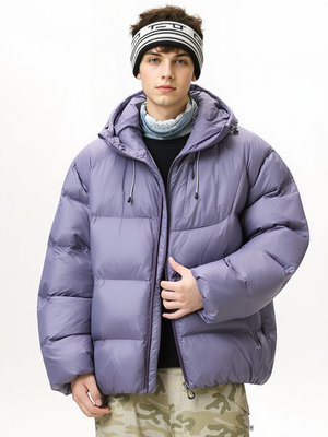 Light Outdoor Thickening Keep Warm Hooded Cotton Clothes Coat