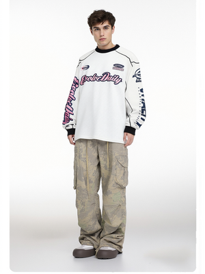 Liber Autumn Neutral wear Printed Letter T-shirts