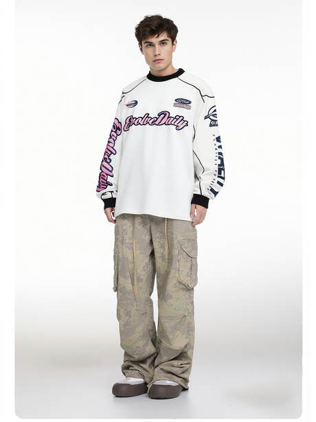 Liber Autumn Neutral wear Printed Letter T-shirts