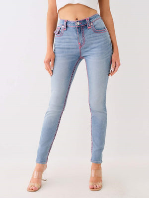 Y2k Embroidery Buttock Lifting And Elasticity Pencil Pants Jeans