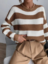 Stripes Color Matching Knitted Sweater