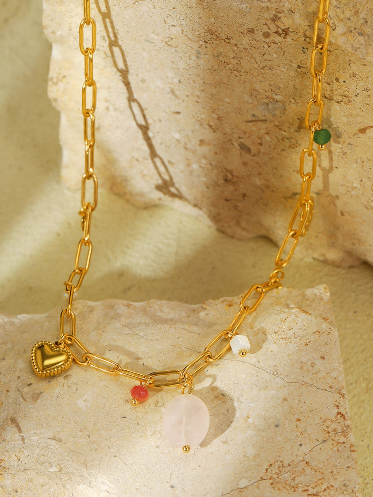 Heart-shaped Pendant Chain Necklace