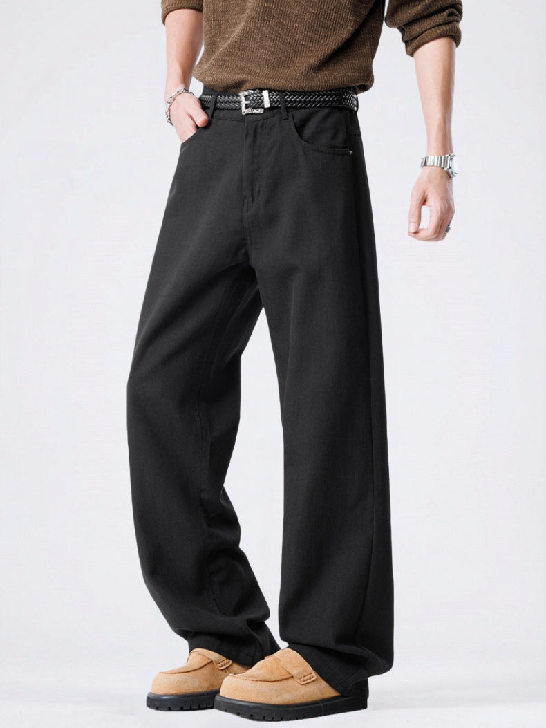 Leinen-Drapier-Anzughose