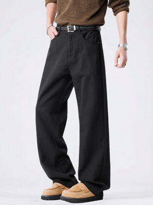 Leinen-Drapier-Anzughose