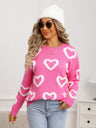 Love Valentine's Day Color-blocked Knitted Sweater