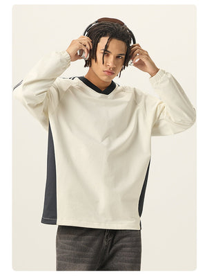 Liber Summer Neutral wear Splicing Contrasting colors T-shirts