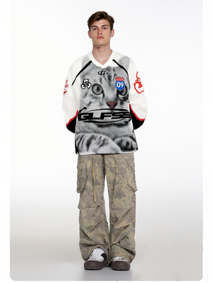 Liber Autumn Neutral wear Printed Letter T-shirts