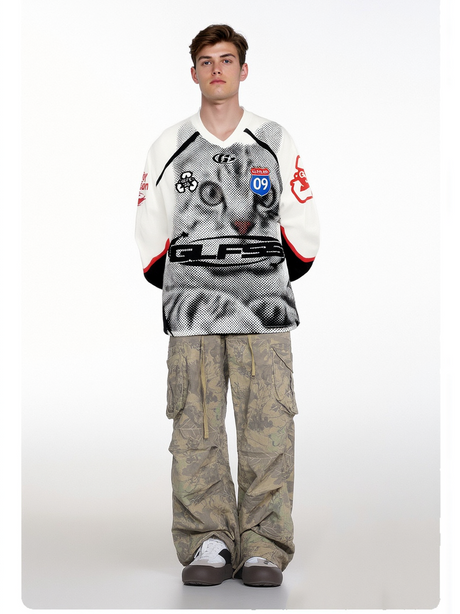 Liber Autumn Neutral wear Printed Letter T-shirts