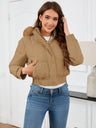 Short Thick Fur Collar Fleece-lined For Warmth Winter Coats