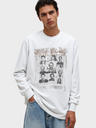 Letter Printed Flower Gray Long-sleeved T-shirt