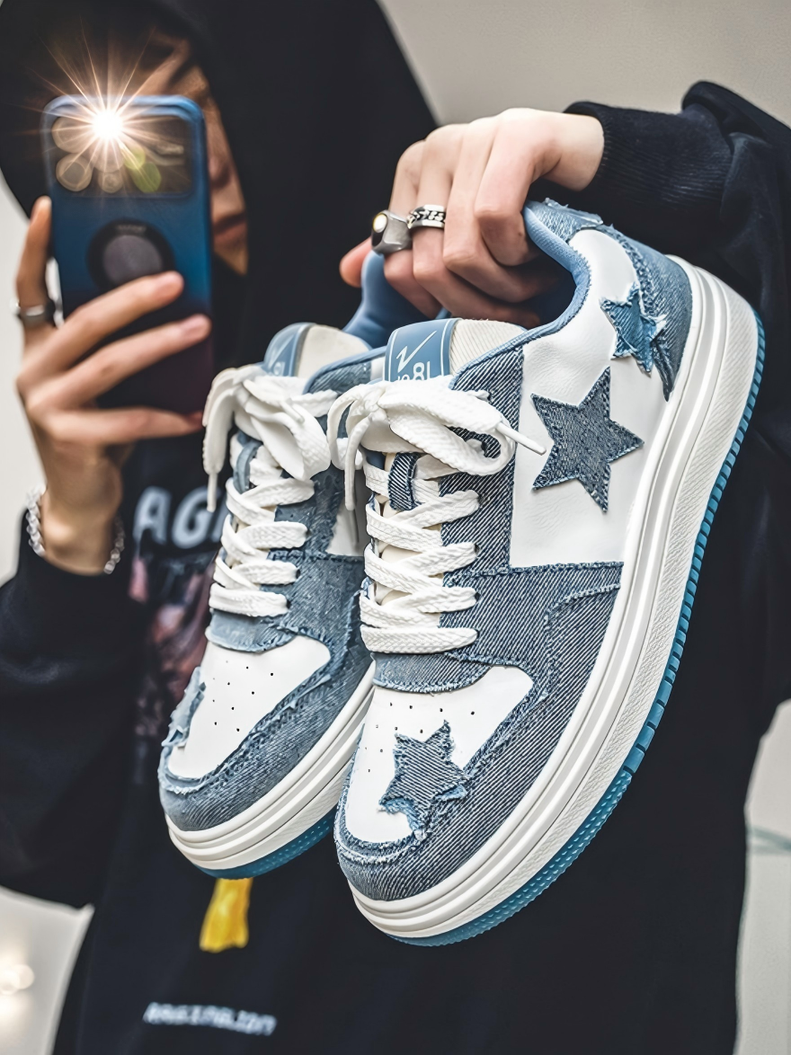 Liber Four Seasons Five-Pointed Star Men's Casual Sneakers