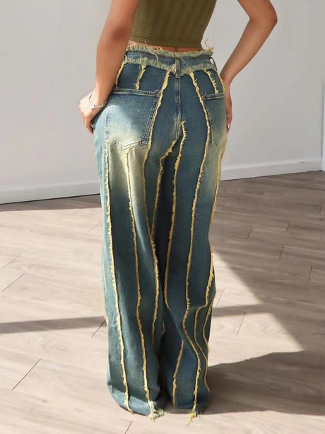 Y3K Splicing Rough Edges Washing And Dyeing Jeans
