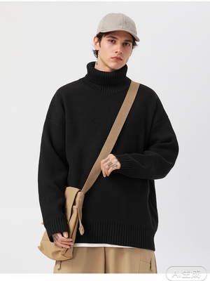 Liber AW Men's 6 Solid Color Turtleneck Sweaters