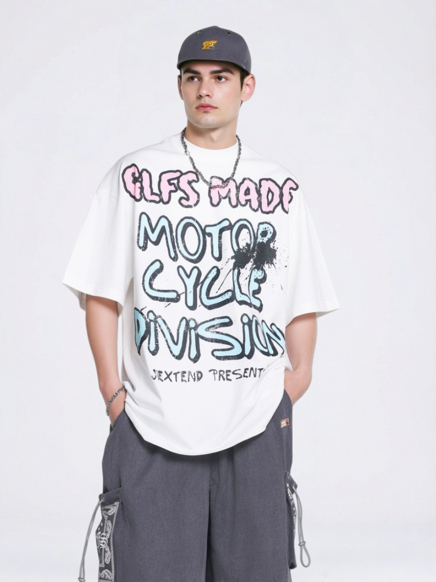 T-shirts à lettres graffiti