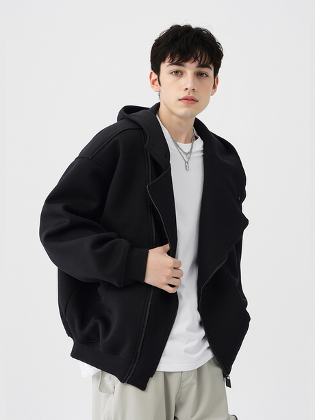 Double Zipper Hoodies Jackets