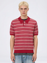 Retro Color-blocked Stripes Loose-fit POLO Shirt