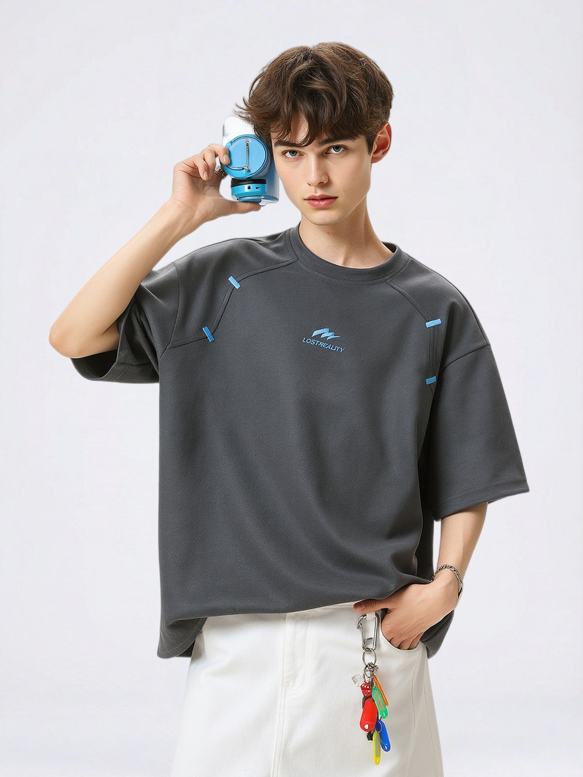 【EXPÉDITION NORMALE】T-shirts patchwork imprimés color-block