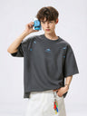 【EXPÉDITION NORMALE】T-shirts patchwork imprimés color-block