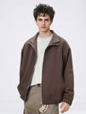 Layered-look Double Collar Color-blocked Jackets
