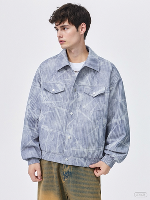 Lapel Printing And Dyeing Loose Jackets