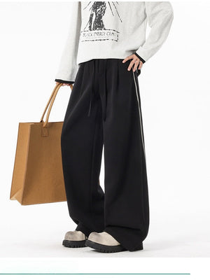 Liber Autumn Neutral wear Patch decoration Solid Color Pants