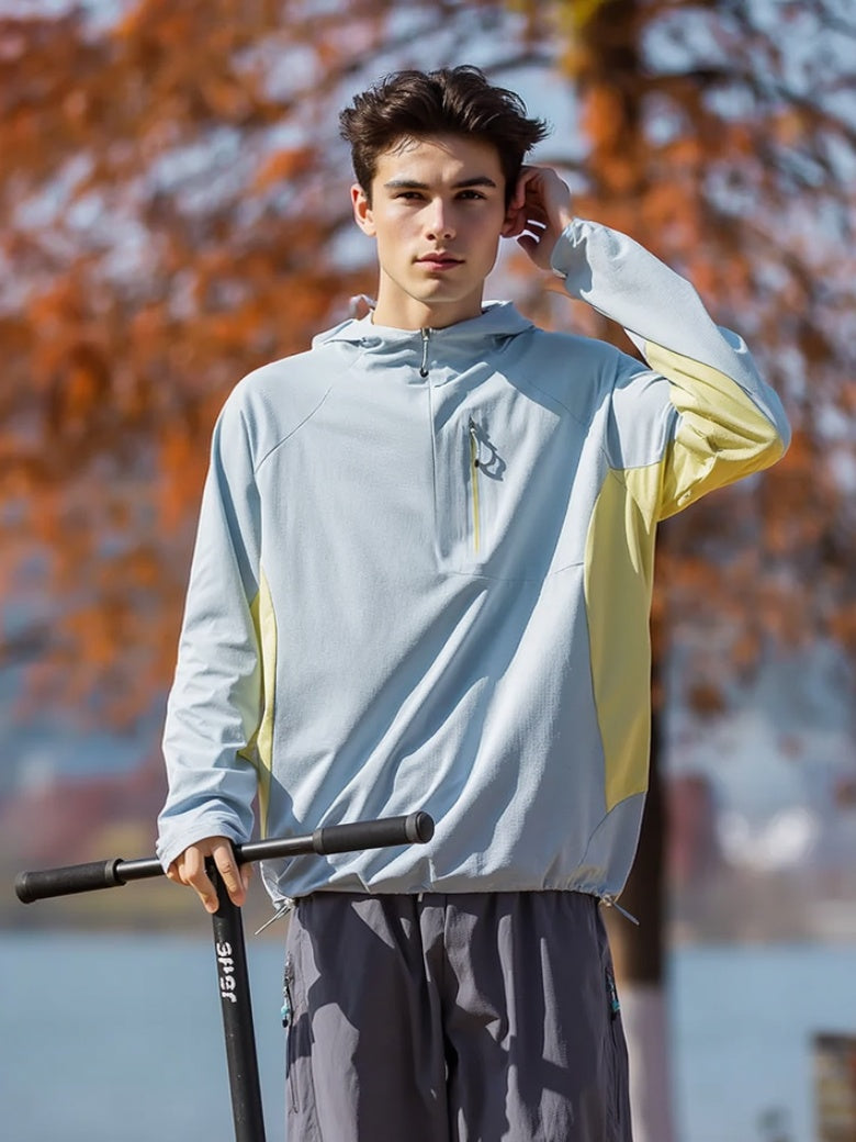 Color Matching Sunscreen Quick-drying Hooded T-shirts