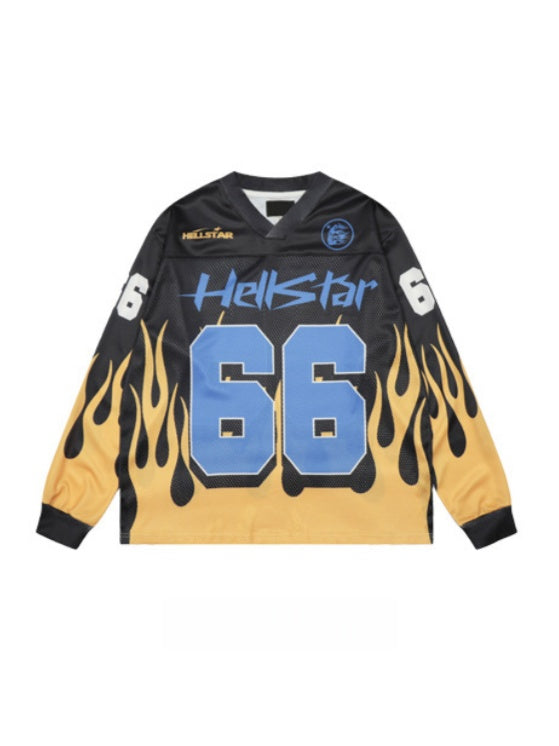 Neutral wear Splicing Letter Long-sleeved T-shirt