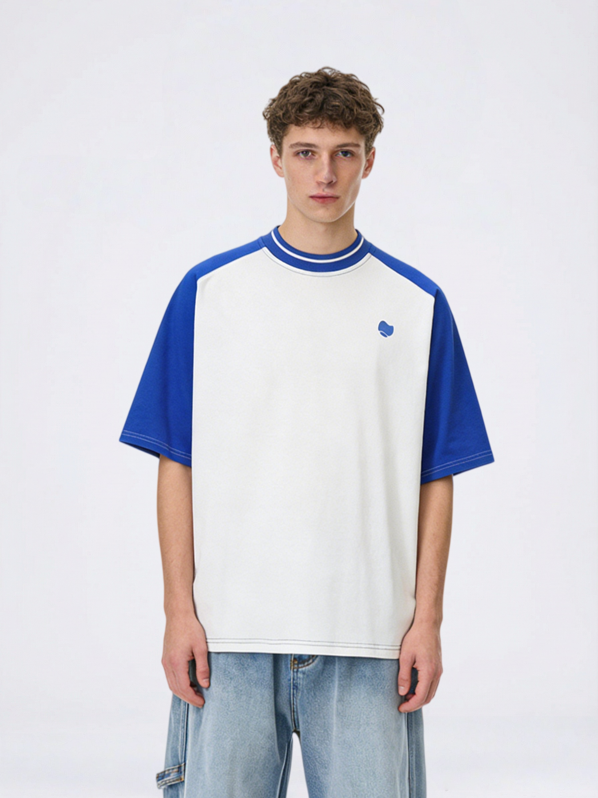 Color-blocked Letter Printed T-shirts