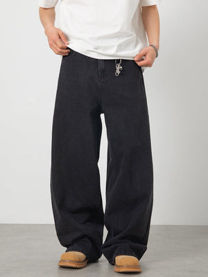 Washed Distressed Black Jeans